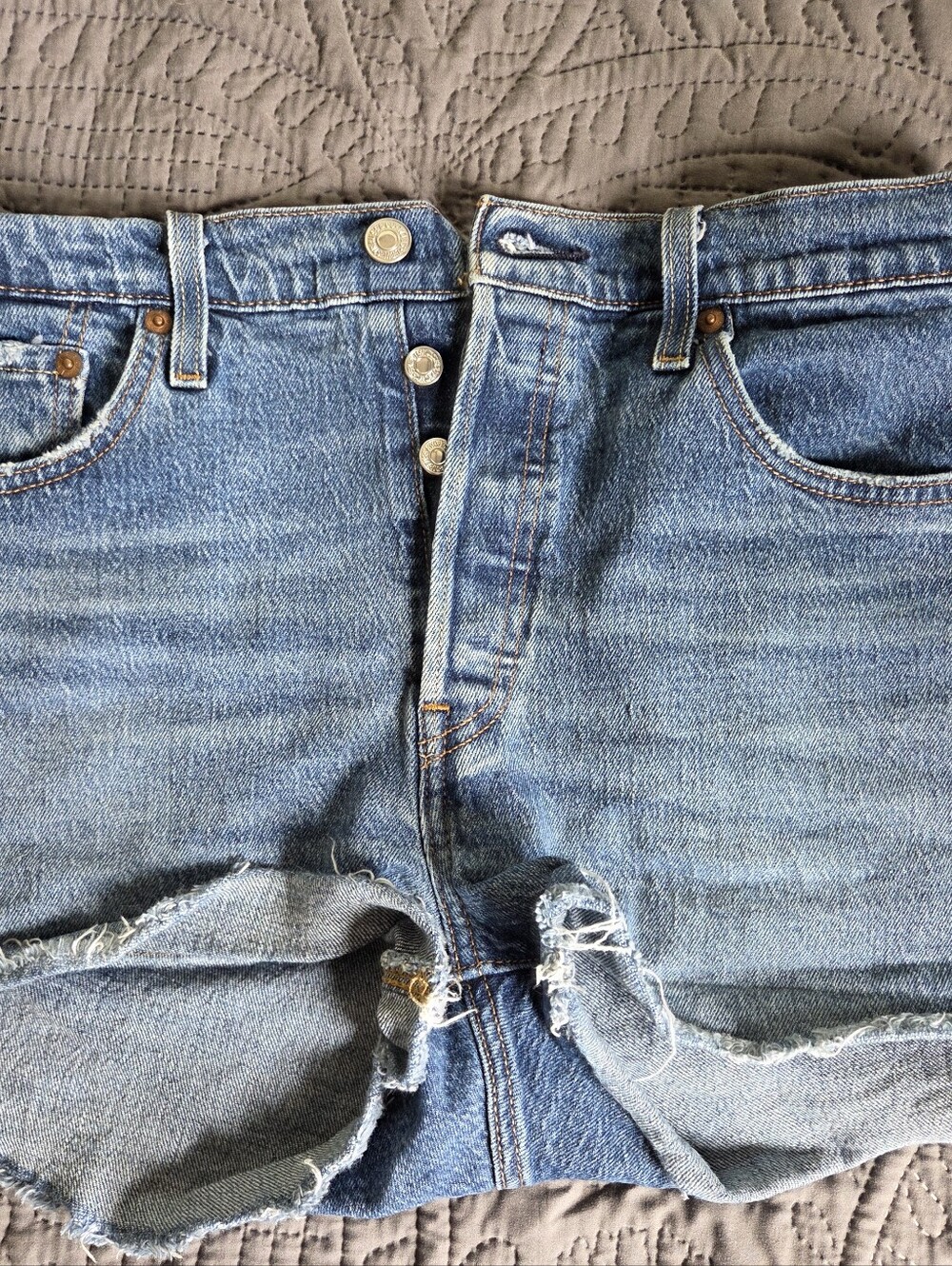Levi's Light Blue Denim Cutoff Shorts